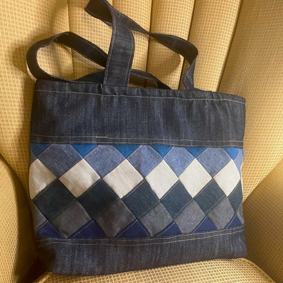 Handcrafted bluejean tote - new - Picture 4 of 6